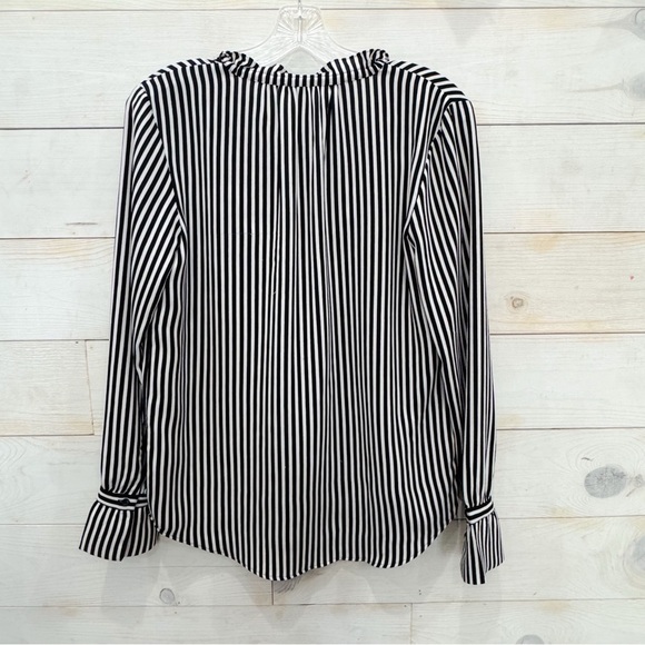 Ann taylor flowy pinstripe tassel tie top ❤️ - Picture 6 of 9